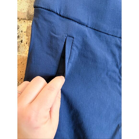 APT 9 • Navy Blue Slim Fit Chino Cropped Slacks Pants • Ladies Size S - Picture 2 of 8